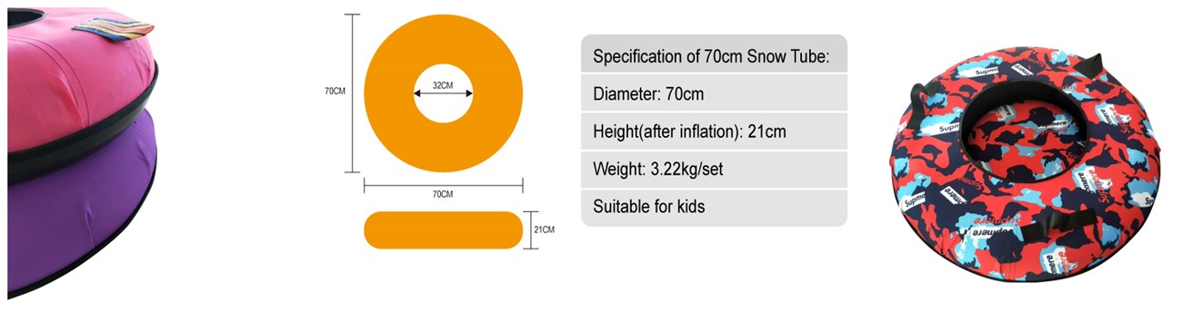 strong heavy duty snowtube for winter