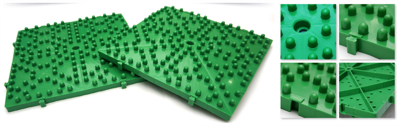 green dry tubing slope floor tile for artificial snow resorts