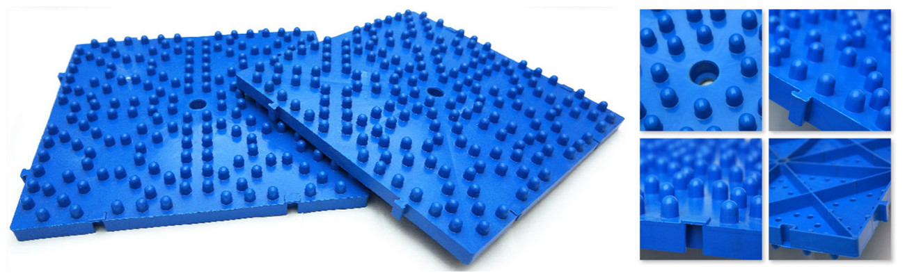 400x400 outdoor blue dry tubing slide tile for snowtubes