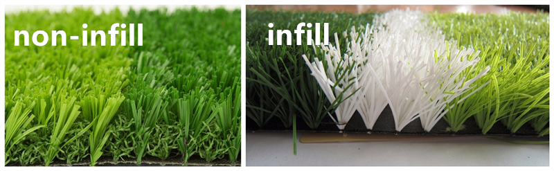 non-infill infill artificial grass for football