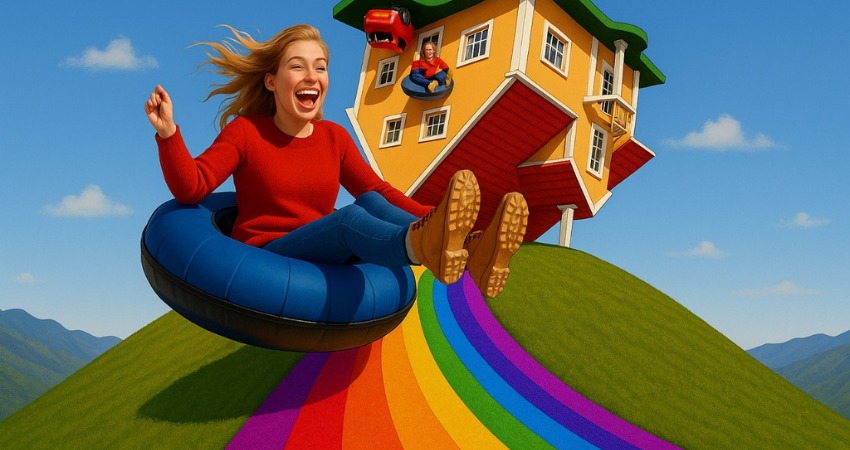 Rainbow Slide: The Hottest Spot in Town